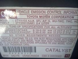 2002 TOYOTA CAMRY, GRAY, LE, 2.4L, AT.  Z25949
